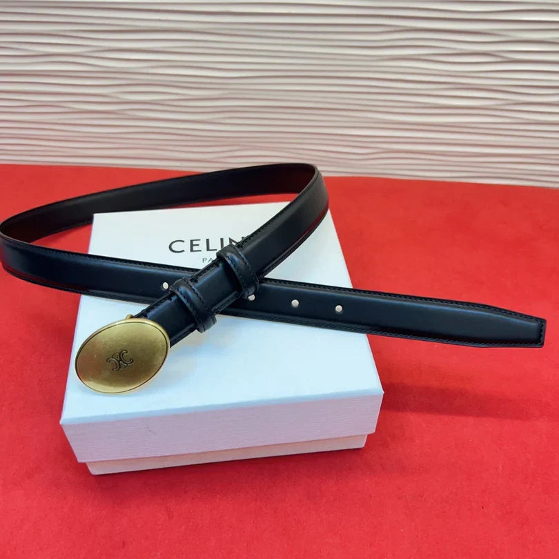Celine 2026 Teen Triophe Belt 2.5cm Leather