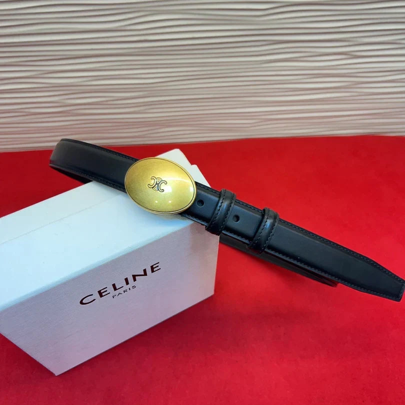 Celine 2026 Teen Triophe Belt 2.5cm Leather