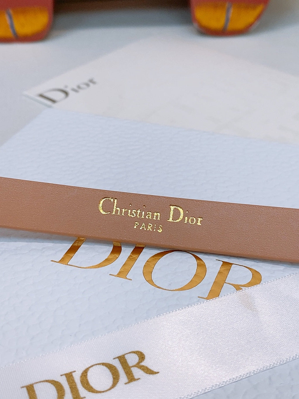 CD Diorissimo Bow Belt 1.5cm Leather 211676