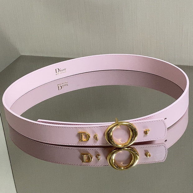 Dior 2026 30 Montaigne Reversible Belt 30mm Pink Gold Calfskin