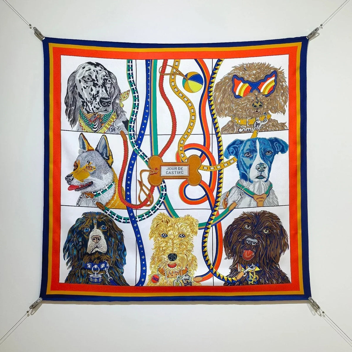 HM 26ss Amazon Scarf 90 Colorful Twill Silk 130280