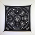 HM 26ss Double Sided Scarf 90 Black Twill Silk 134422
