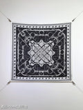 HM Eperon d'Or bandana Scarf 90x90 Black Colorful Twill Silk 202551