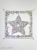 CD Star Scarf 90x90 Pink Colorful Twill Silk 219476