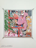 HM Rendez-Vous Chez Scarf 90x90 Pink Colorful Twill Silk 212040