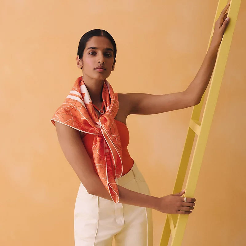 HM Brides de Gala 90cm Orange Clair Colorful Silk Twill 173968