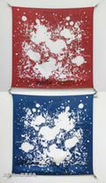 HM Cheval Surprise Scarf 90x90cm Blue Red Silk Twill 223461