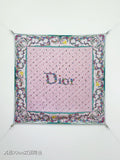 CD Dioramour Scarf 90x90 Light Pink ColorfulTwill Silk 212079