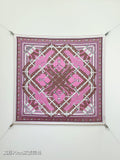 HM Mors à Jouets Bandana Scarf 90x90cm Pink Colorful Silk Twill 223470