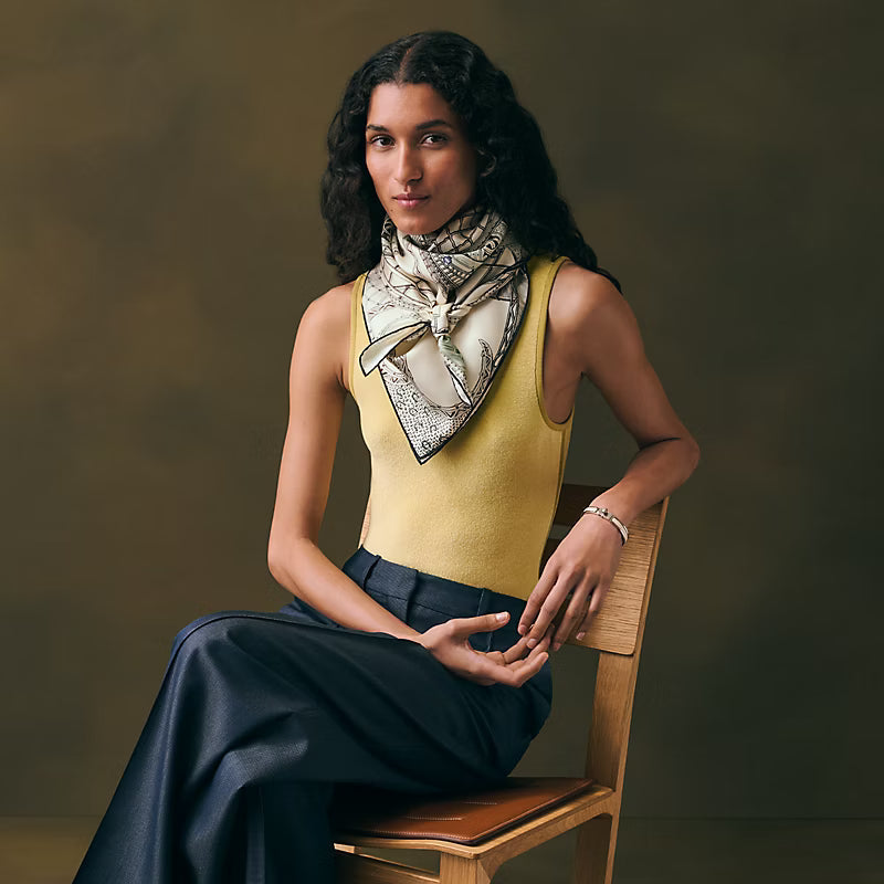 HM 26s Chevaux d'Hephaistos 90x90cm Scarf Twill Silk 402764