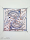 HM 26s Chevaux d'Hephaistos 90x90cm Scarf Twill Silk 402768