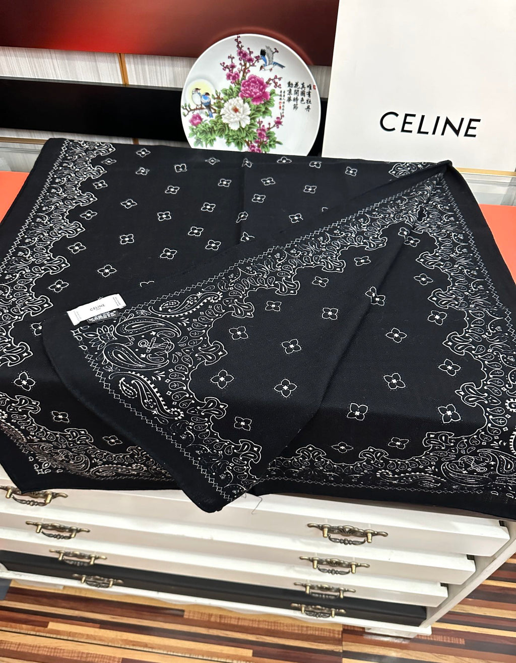 Celine Scarf 65x185cm Black Cashmere 286305