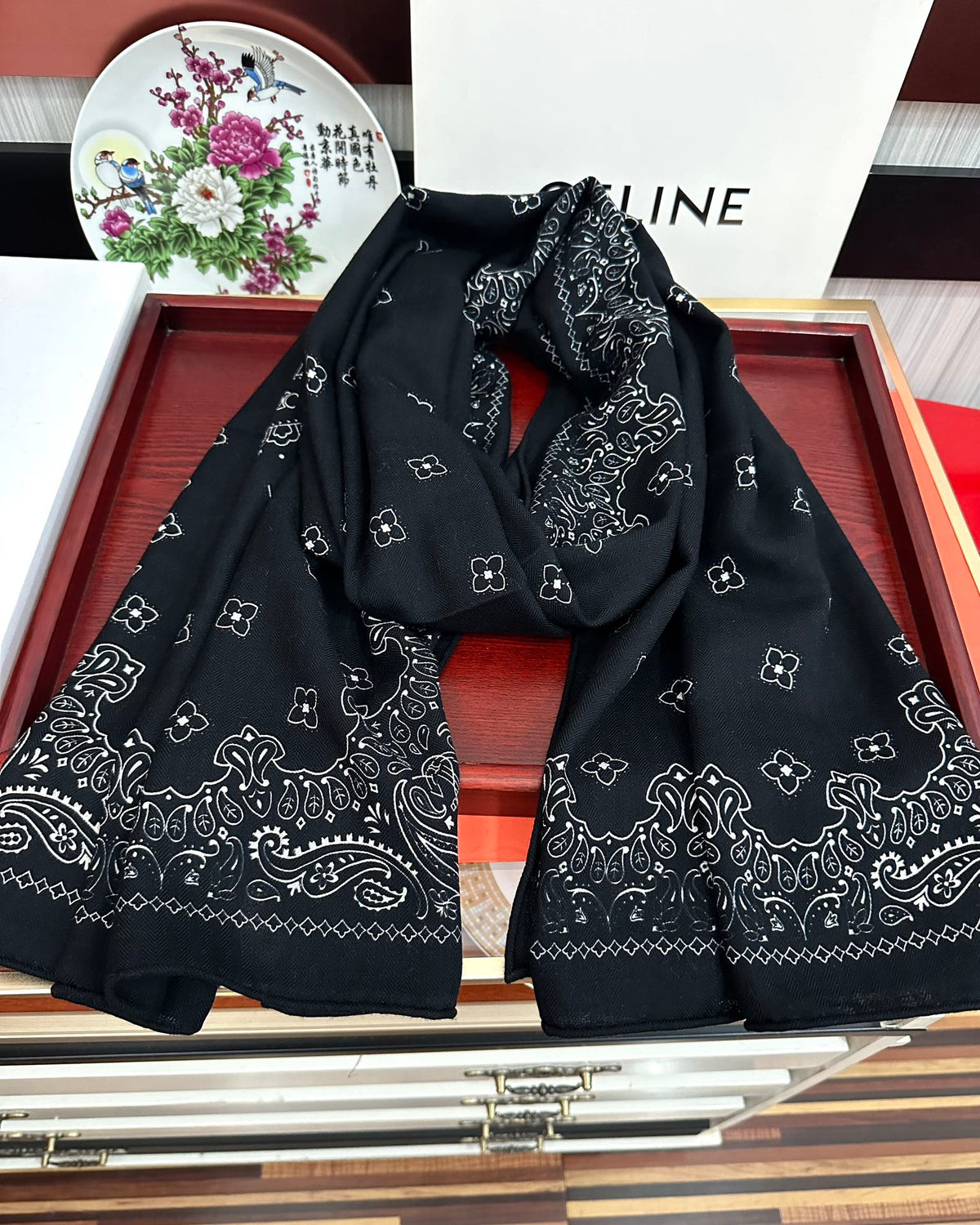 Celine Scarf 65x185cm Black Cashmere 286305
