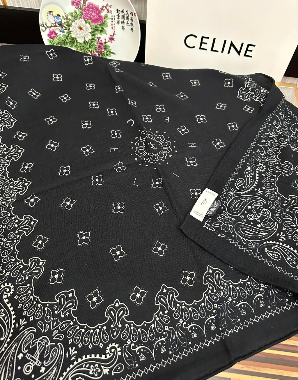Celine Scarf 65x185cm Black Cashmere 286305