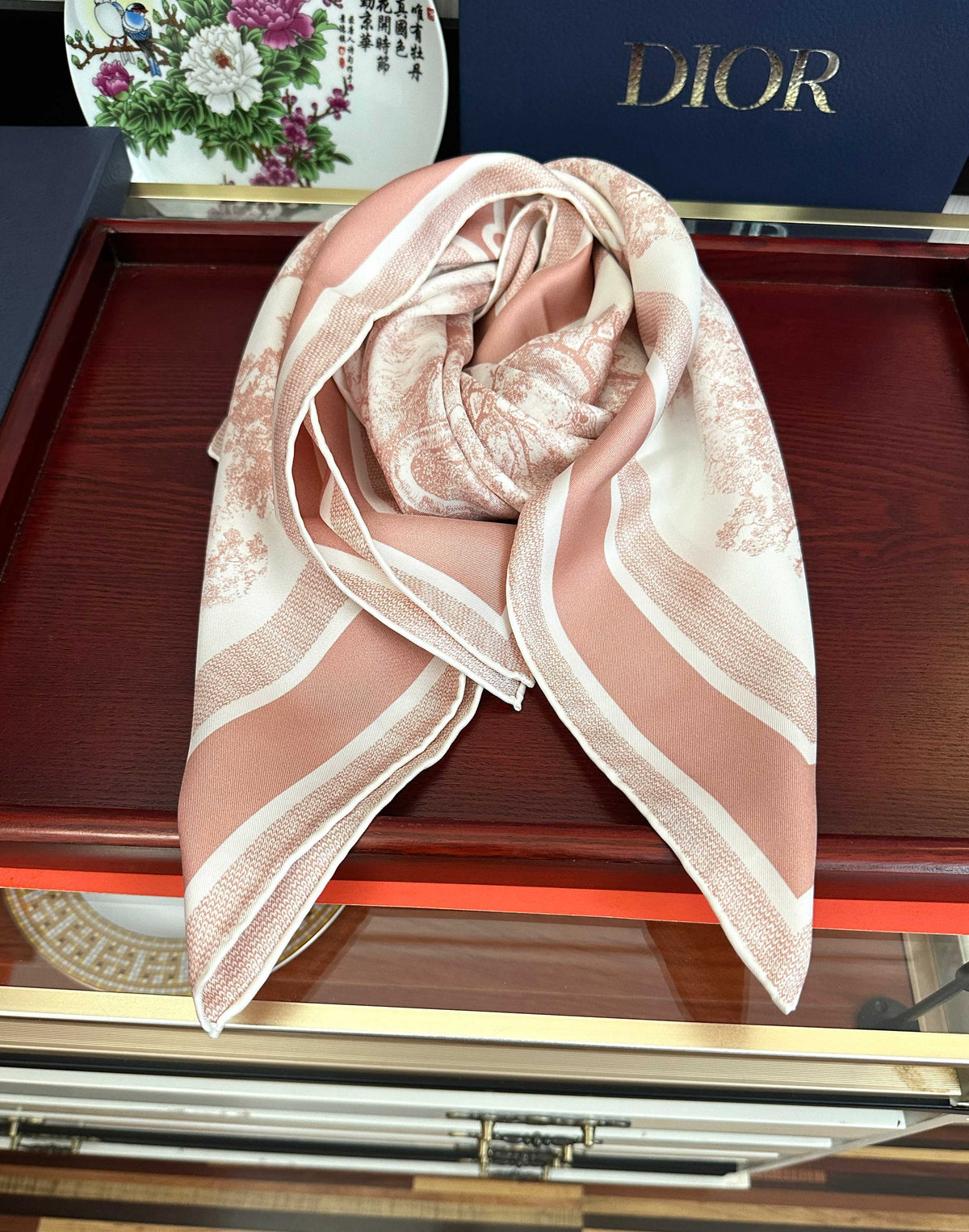 CD Scarf 90x90 Colorful Twill Silk 443146