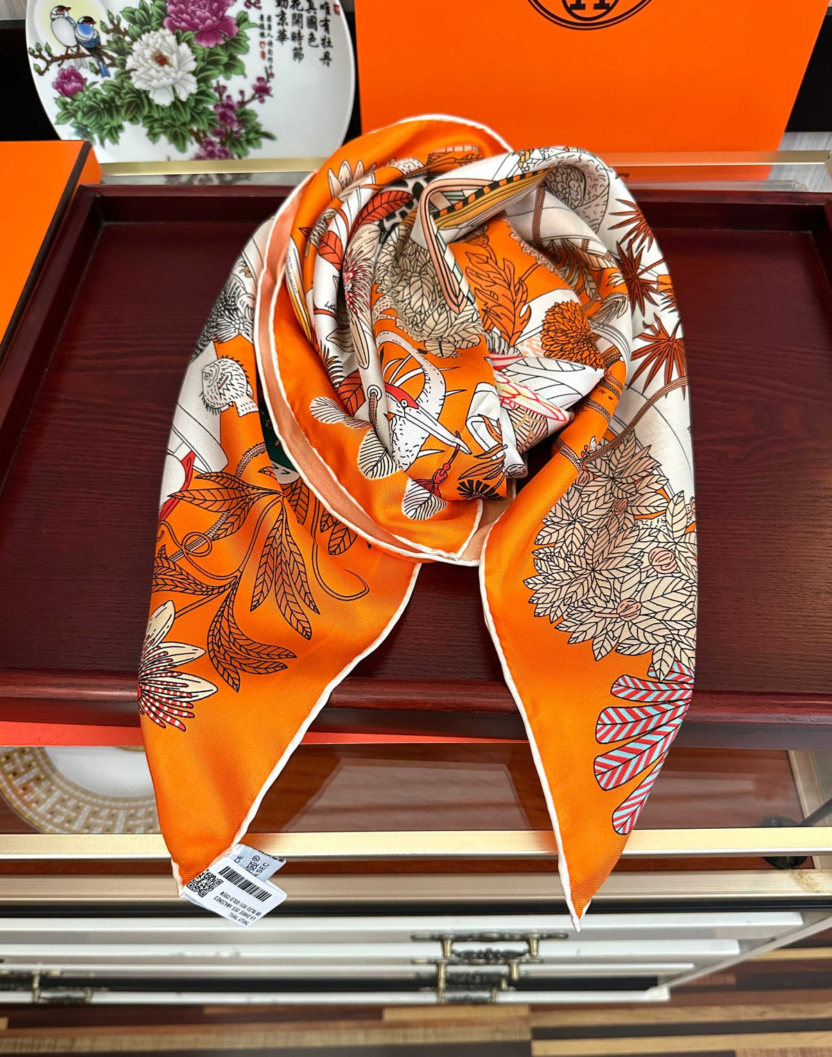 HM Scarf 90x90 Colorful Twill Silk 443150