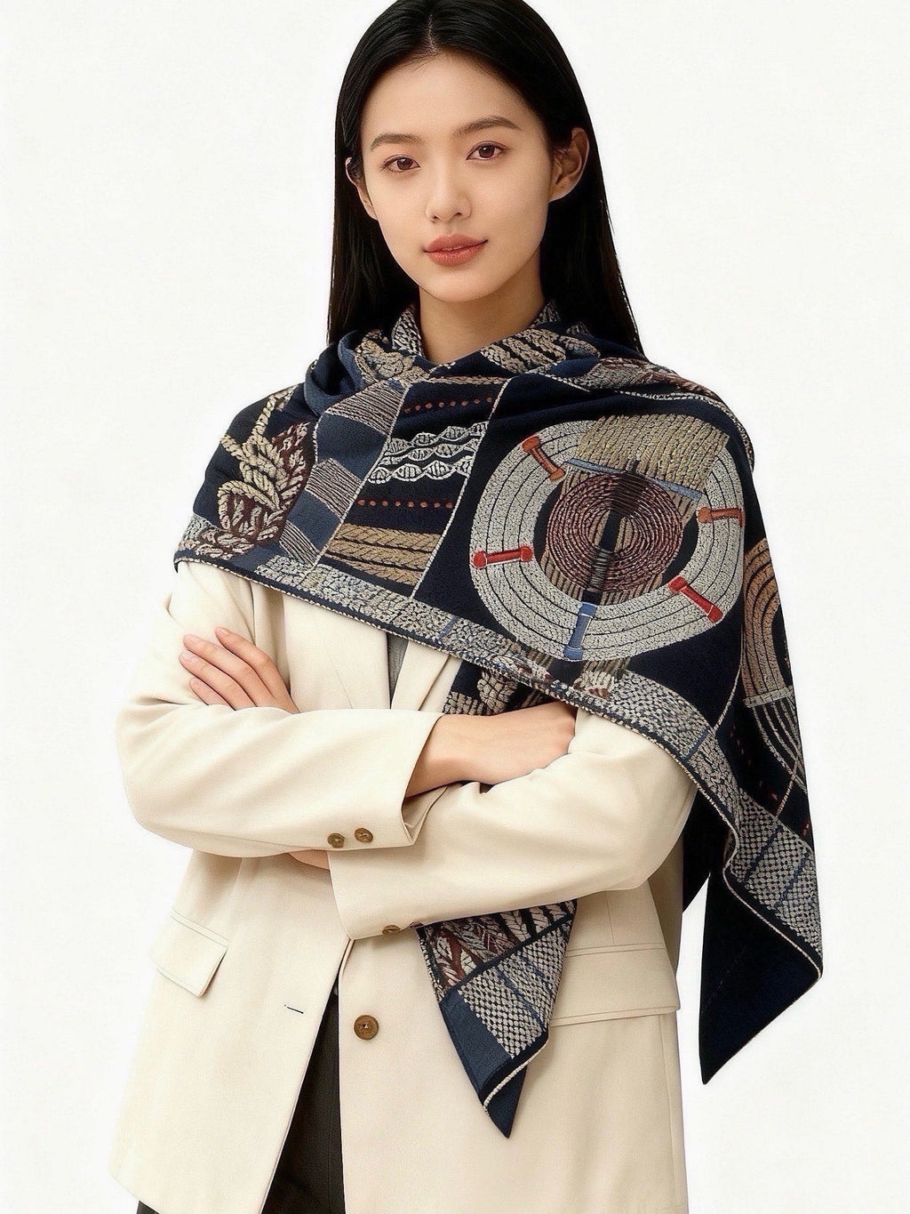 HM 26s Scarf 140 In Cashmere And Silk 426166