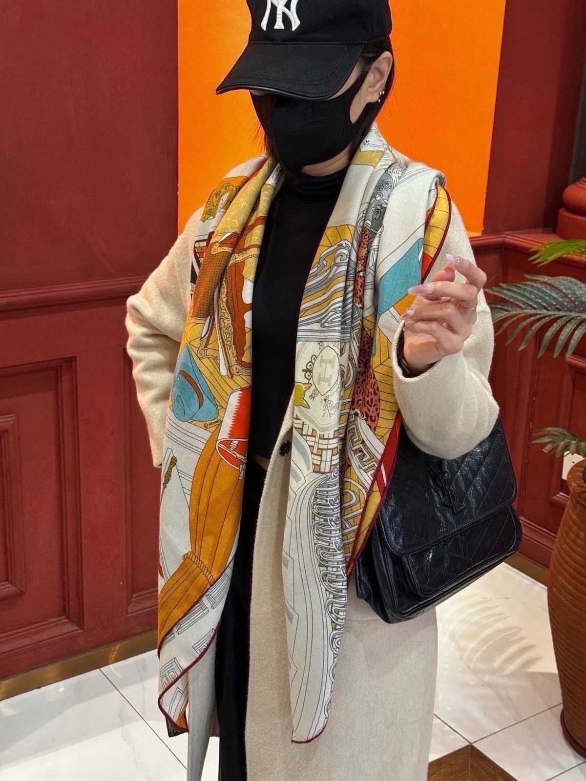 HM 26s Scarf 140 In Cashmere And Silk 429330
