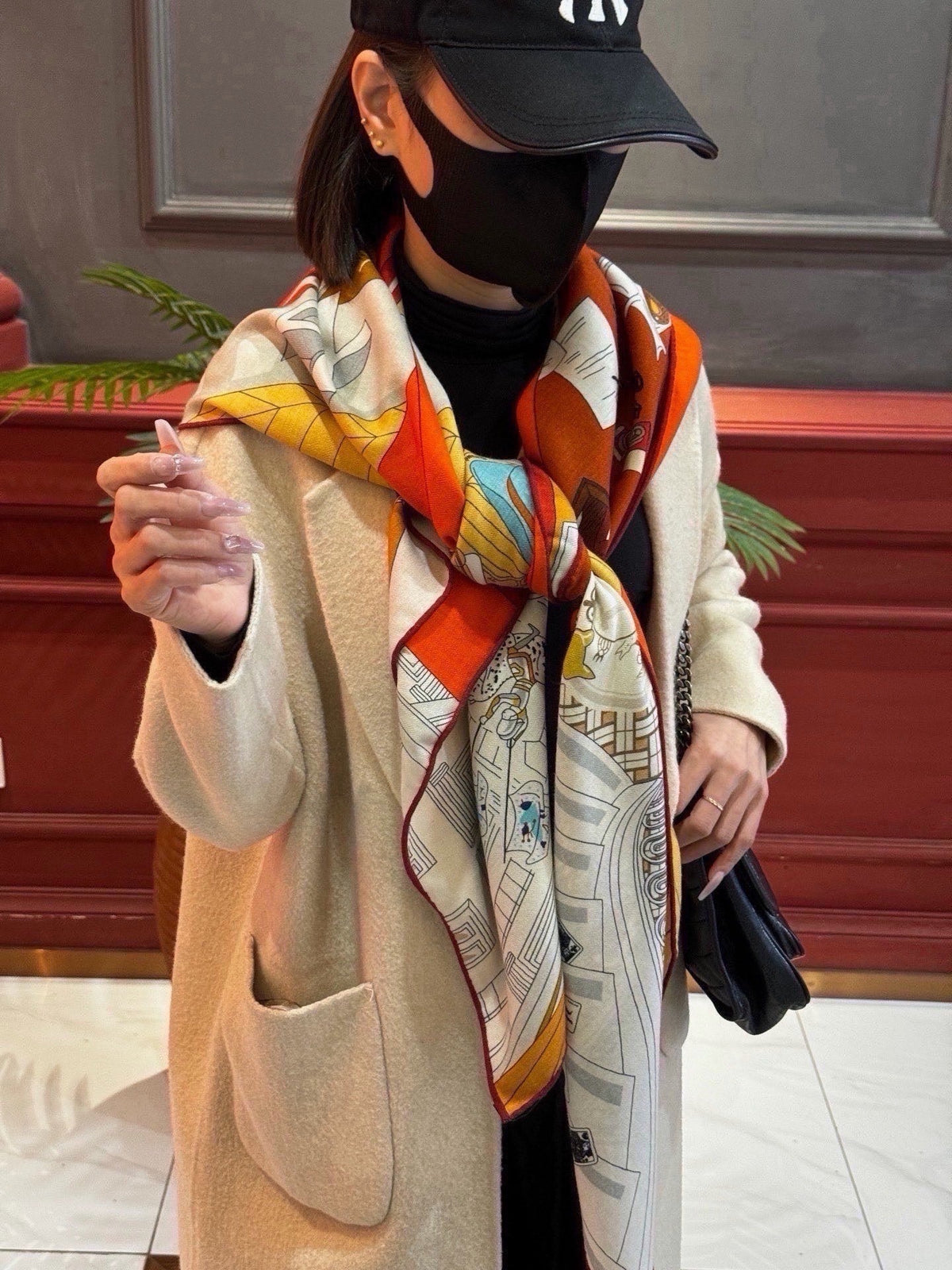 HM 26s Scarf 140 In Cashmere And Silk 216495