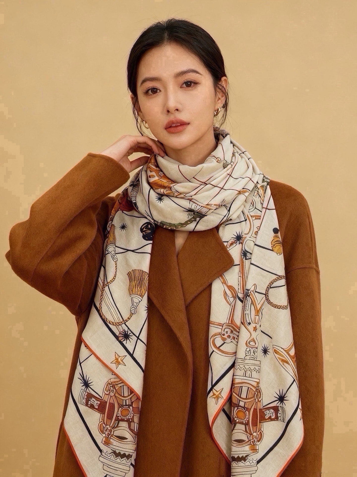 HM 26s Scarf 140 In Cashmere And Silk 216493