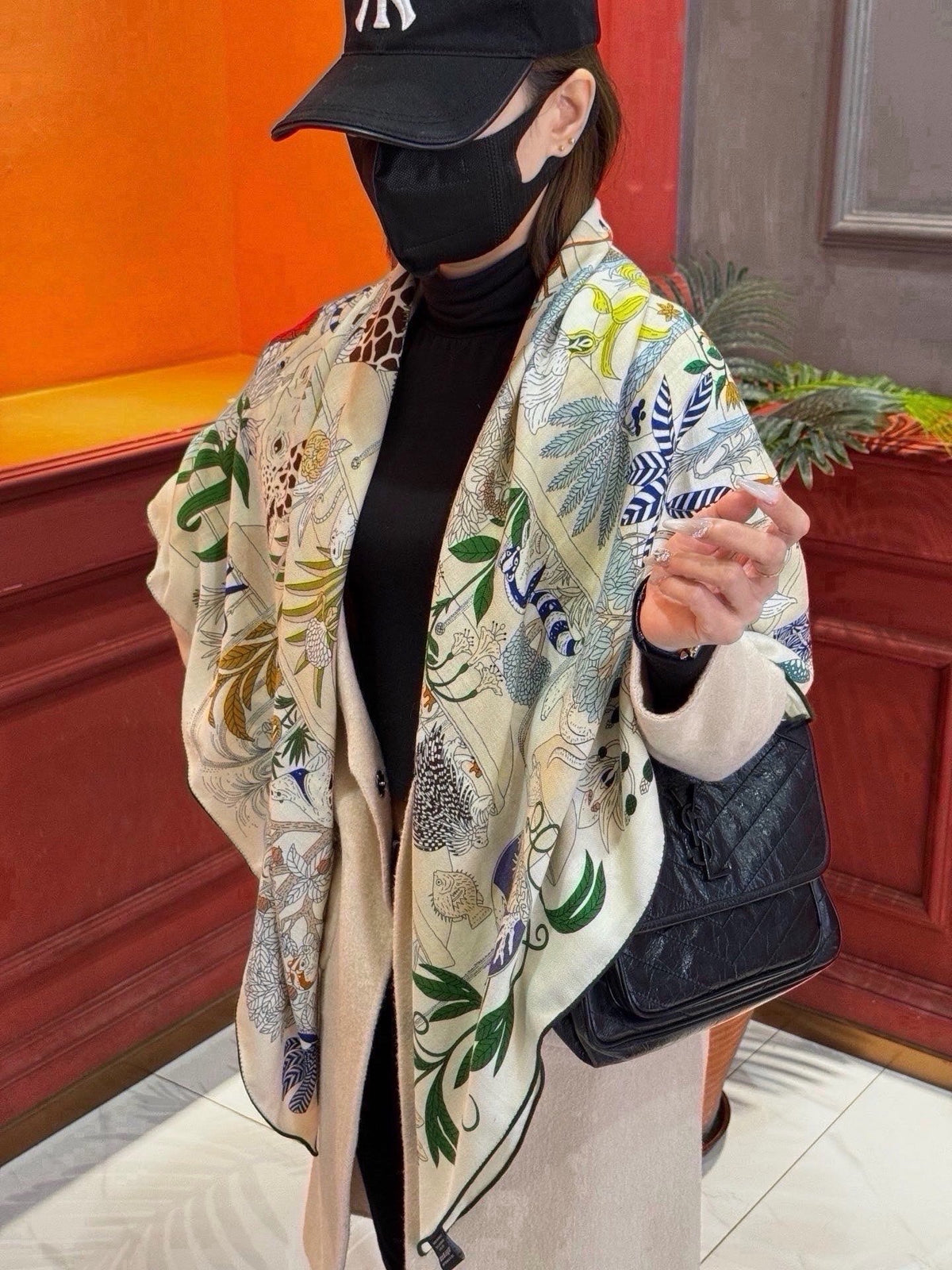 HM 26s Scarf 140 In Cashmere And Silk 441165