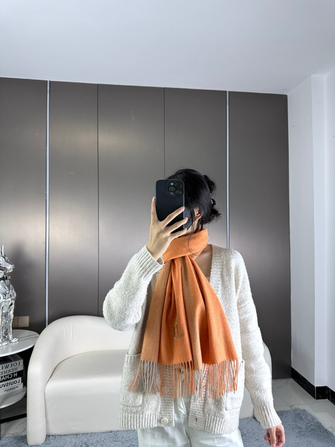 HM 26s Long Scarf 190 In Cashmere 309792