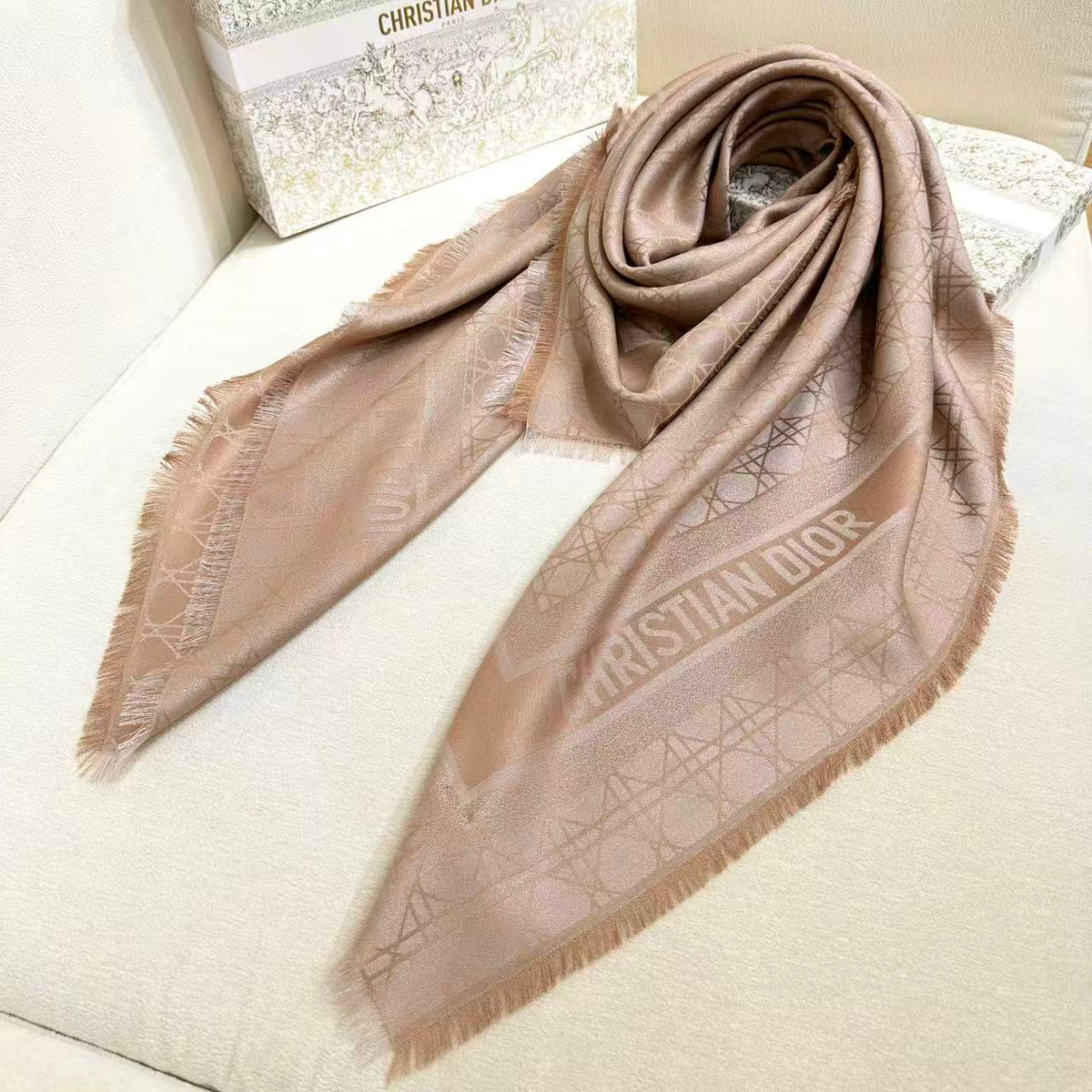Dior 26s Scarf 140cm Silk & Cashmere 303196