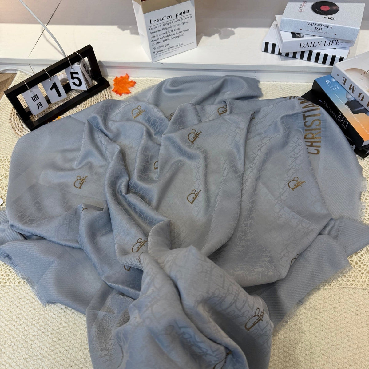 Dior 26s Scarf 140cm In Cashmere Silk 281268