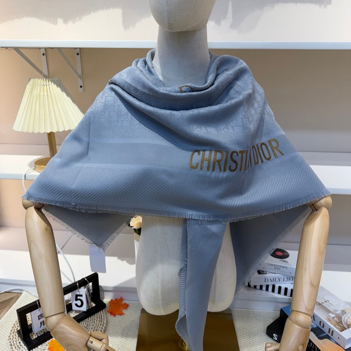 Dior 26s Scarf 140cm In Cashmere Silk 281268