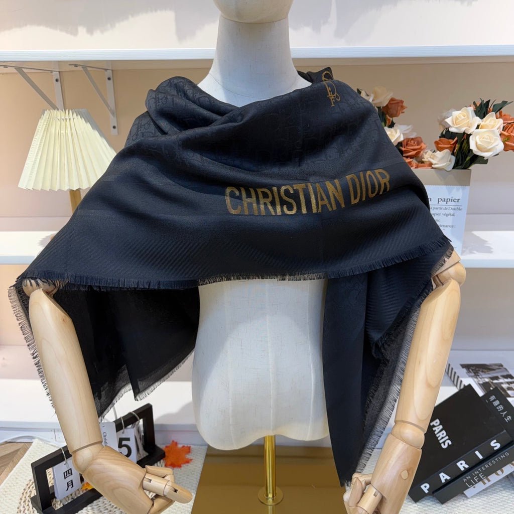 Dior 26s Scarf 140cm In Cashmere Silk 281270