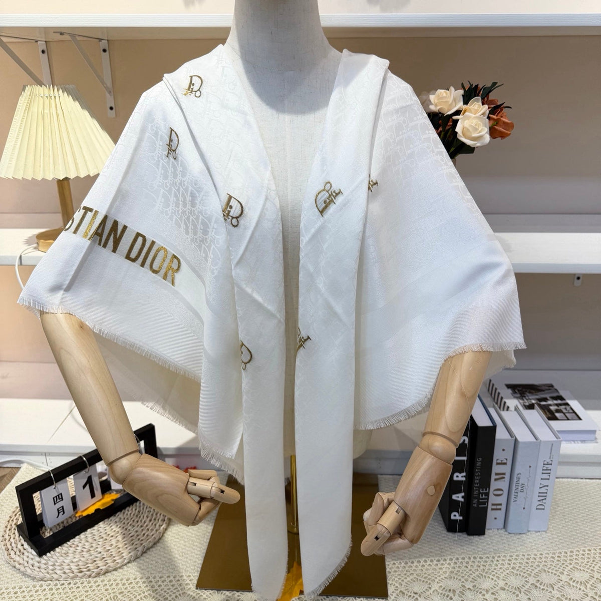 Dior 26s Scarf 140cm In Cashmere Silk 281272