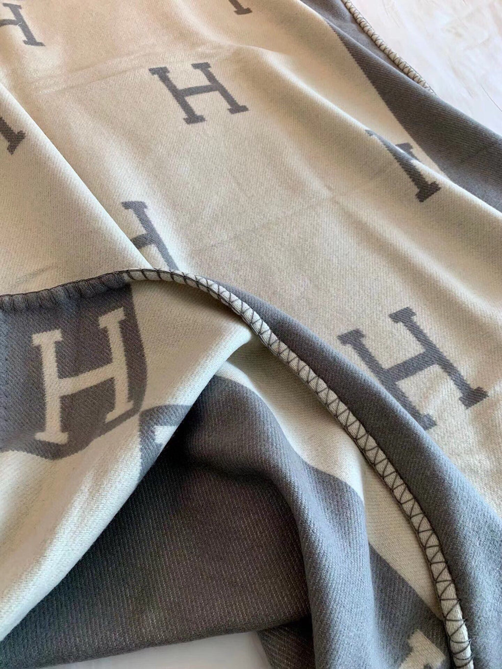 HM Blanket Grey Wool Cashmere