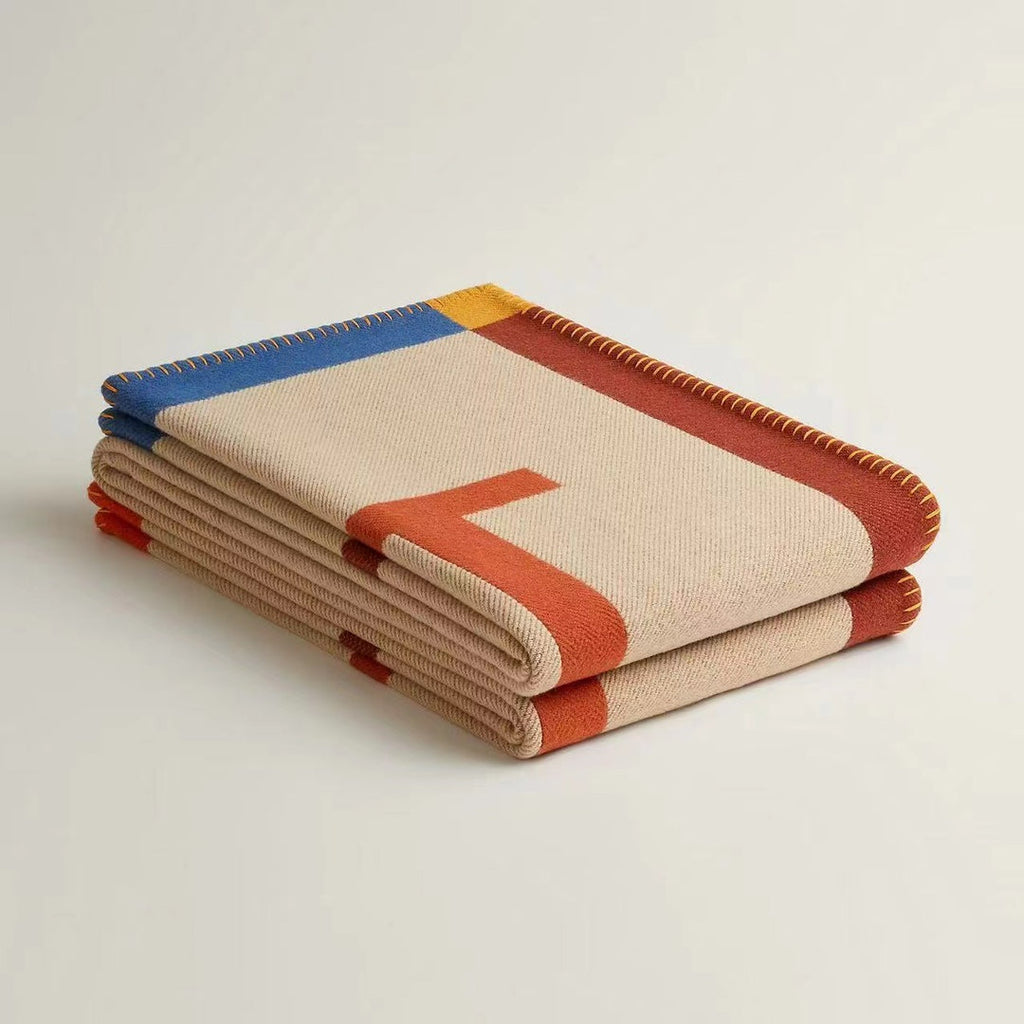 HM HI Blanket Sable Terracotta Wool Cashmere