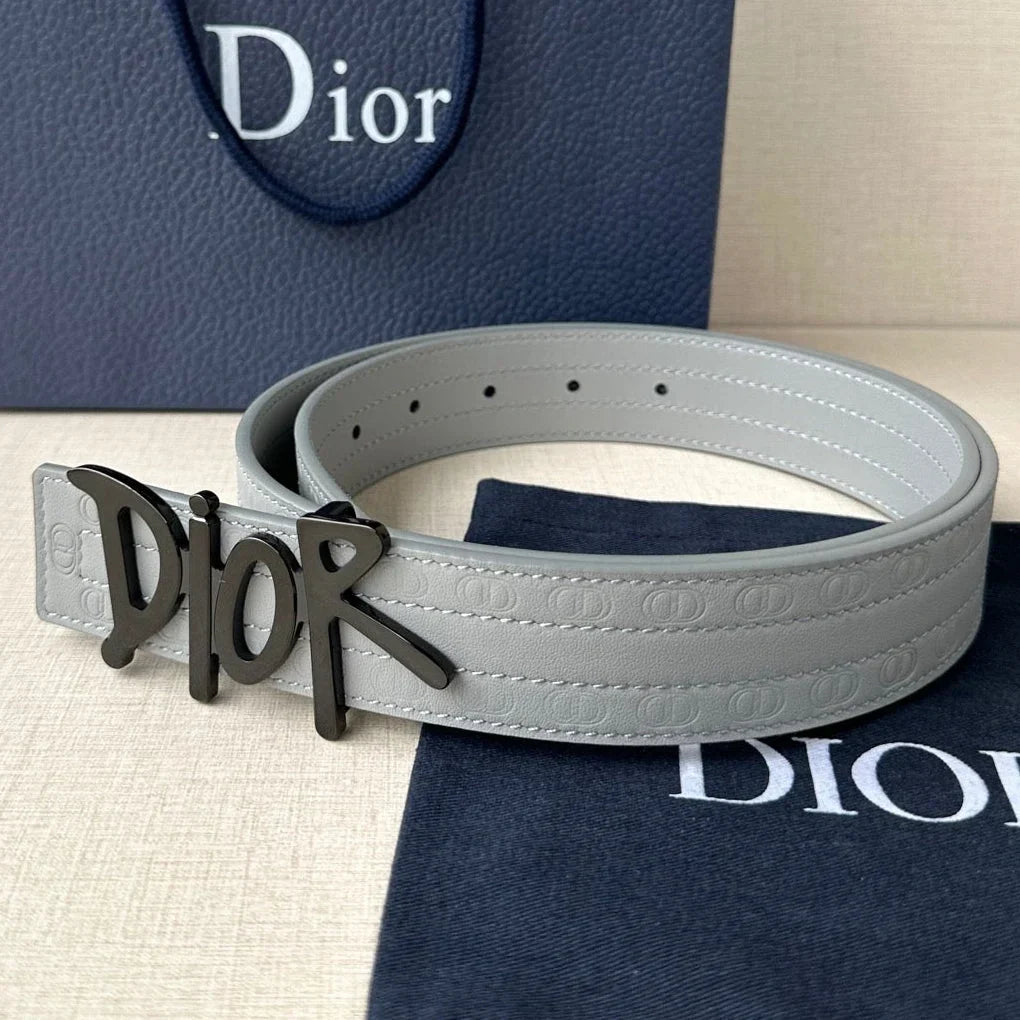 Dior 2026 Oblique Cosmo Reversible Belt 35mm Leather
