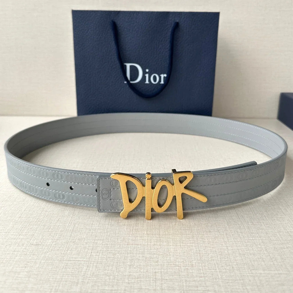 Dior 2026 Oblique Cosmo Reversible Belt 35mm Leather