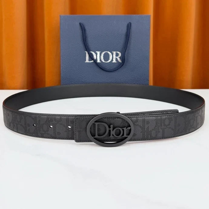 Dior 2026 Oblique CD Buckle Belt 35mm Leather