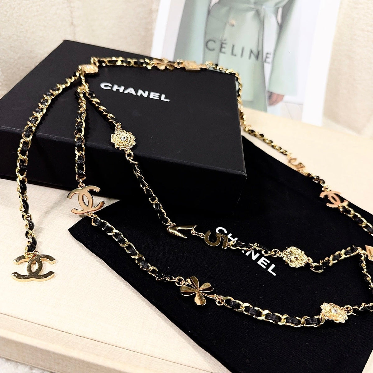 Chanel 2026 CC Logo Plaque Waist Belt 216565