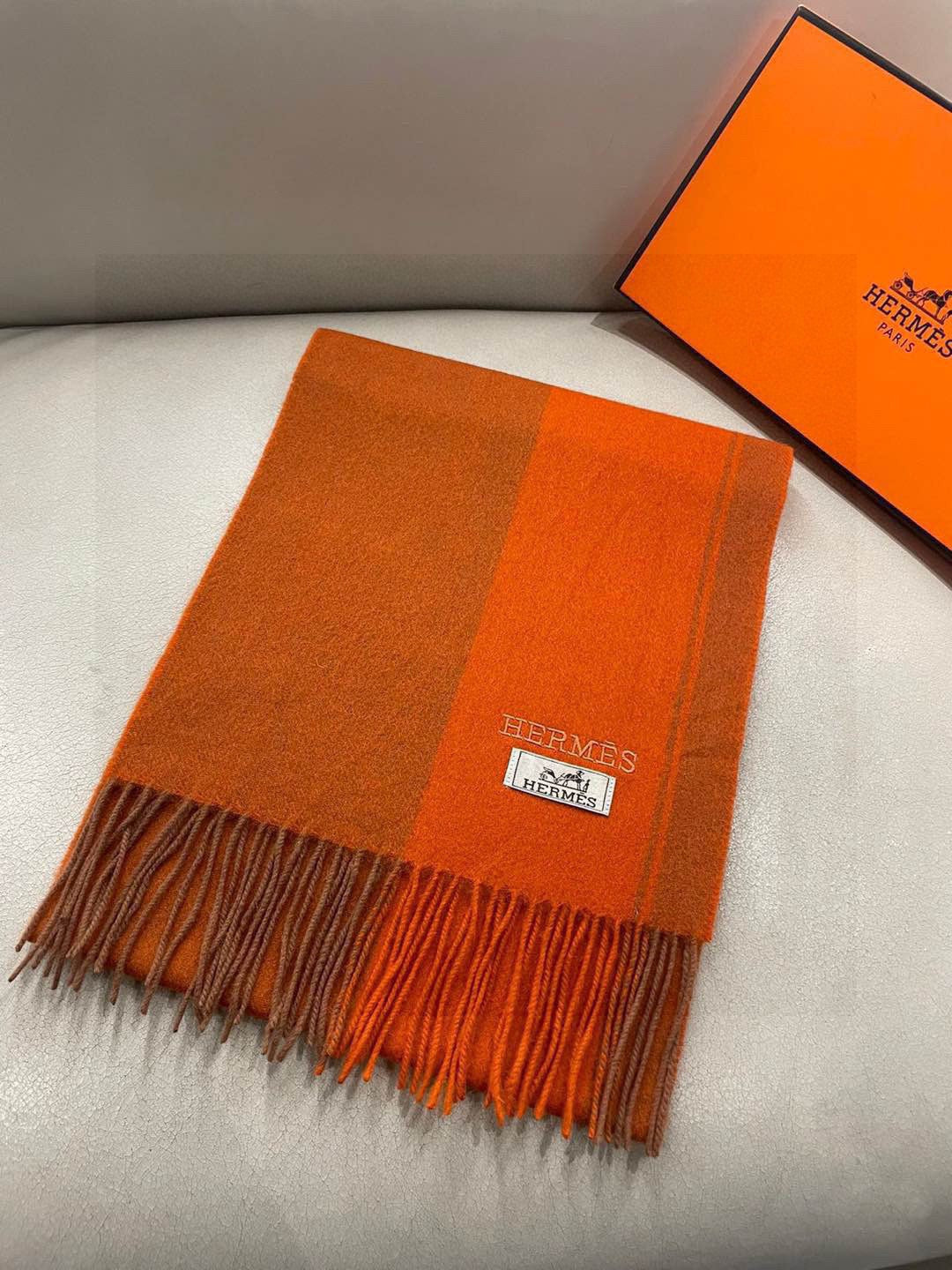 HM 26ss Scarf 180*30cm Orange Cashmere 168151