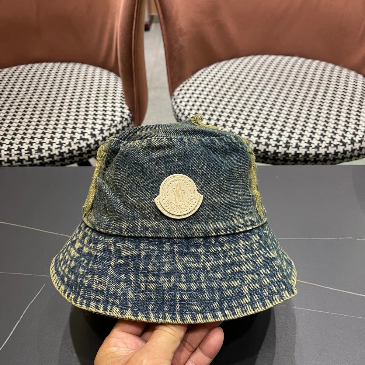 Moncler Denim Bucket Hat 196136