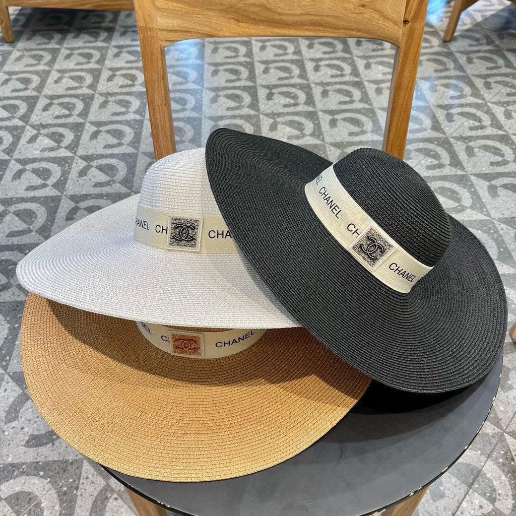 WIDE BRIM STRAW HAT BROWN 672708