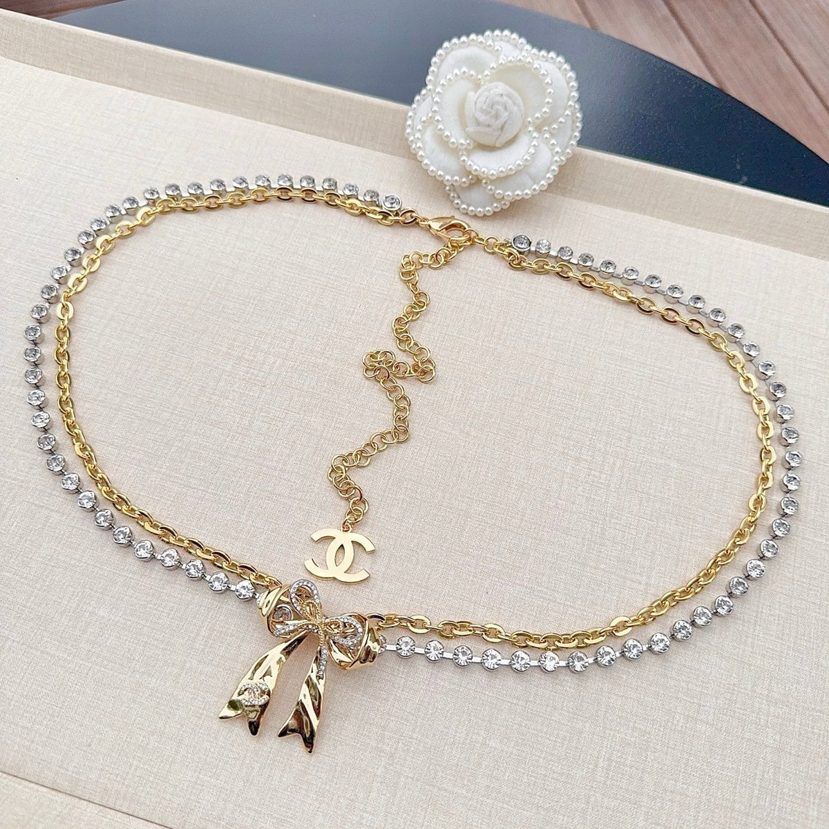 Chanel 2026 Bow Charm Chain Belt 201306