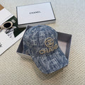 Chanel Baseball Cap With Blue Denim Pattern 297663