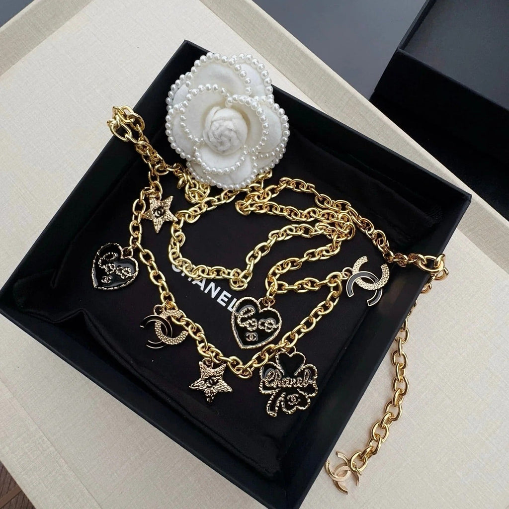 Chanel 2026 Heart Lucky Clover Charm Chain Belt 200770