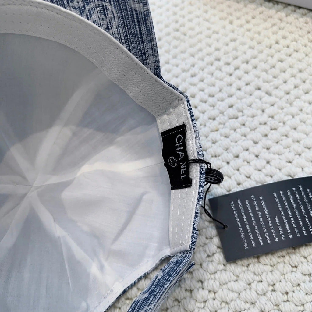 Chanel Baseball Cap With Blue Denim Pattern 297663