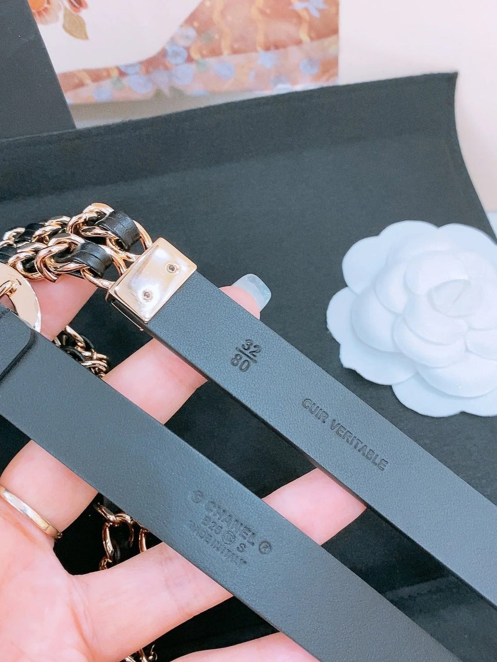 Chanel 2026 Leather Chain Belt 20mm 190392
