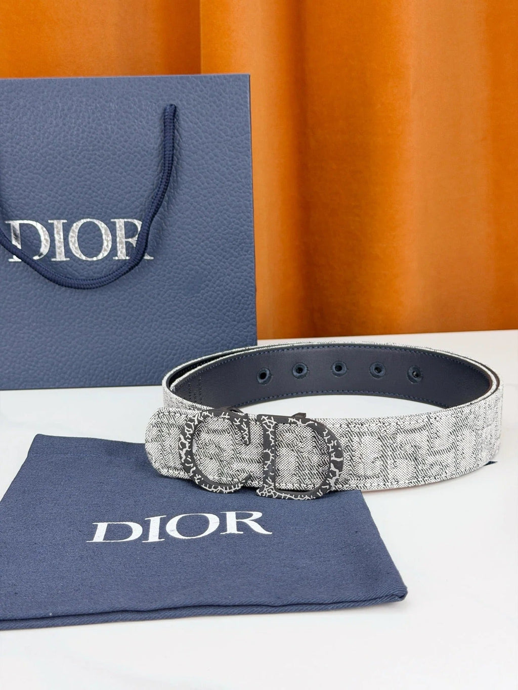 Dior 2026 Double CD Buckle Belt 35mm Canvas