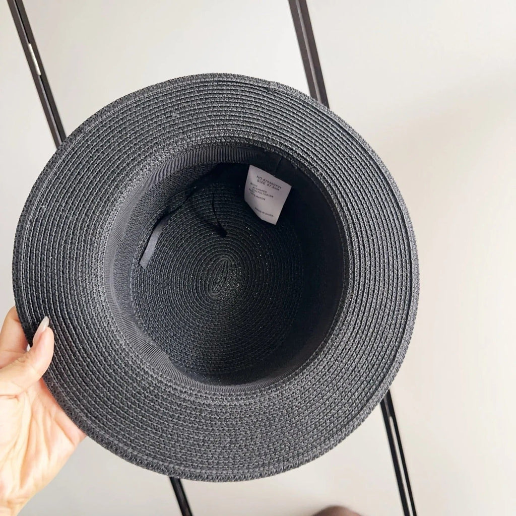 Miumiu Flat-Top Straw Hat 323449