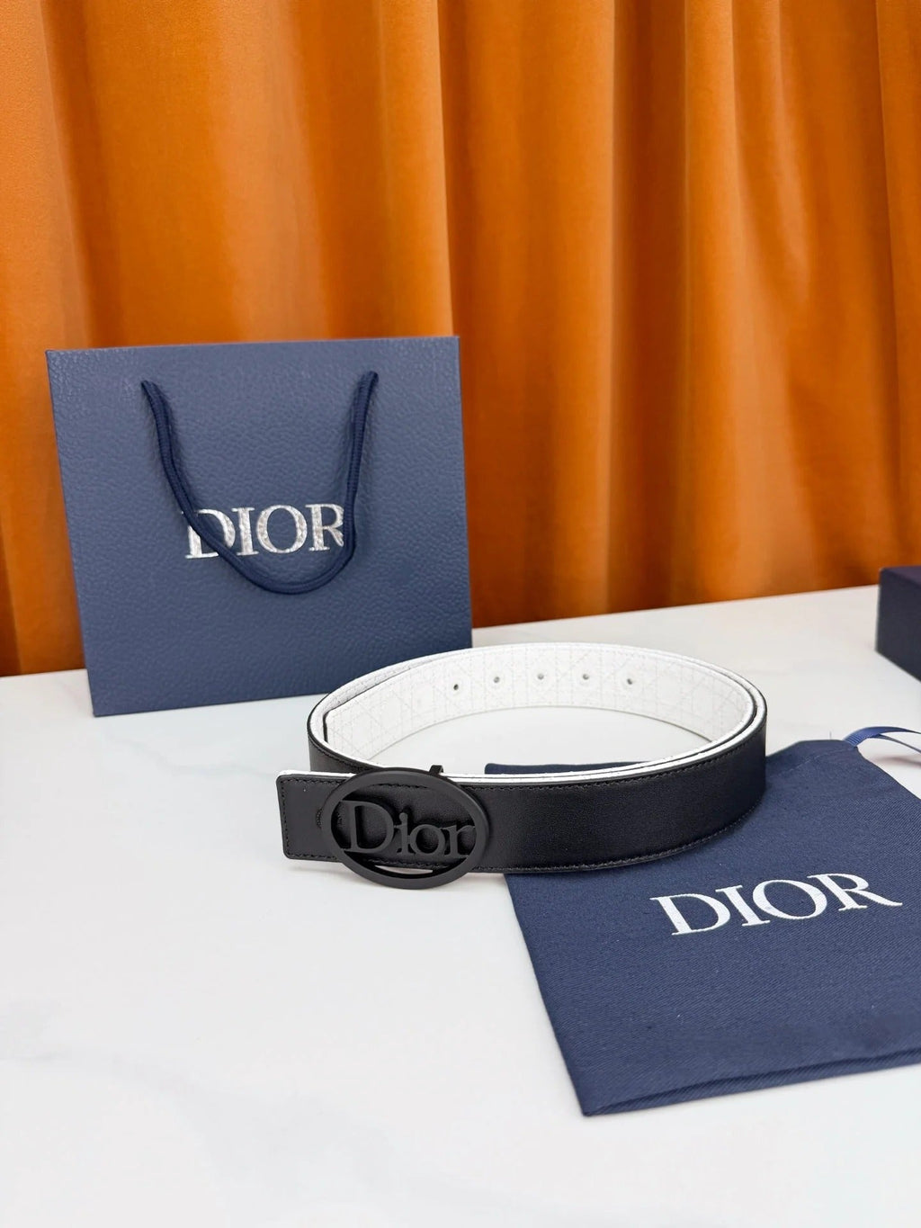 Dior 2026 Cannage Reversible Belt 35mm Leather