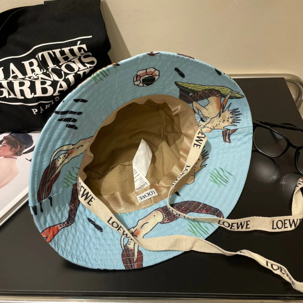 Loewe Paula's Ibiza Bucket Hat With Striking Print 291872