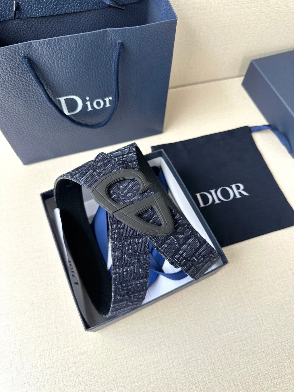 Dior 2026 30 Montaigne Reversible Belt 35mm Canvas